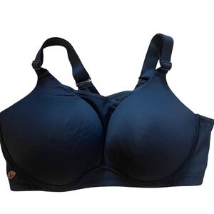 black Livi Active high-impact, wireless sports bra with adjustable straps 44DD